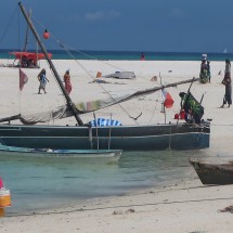 Girl with fishing boat